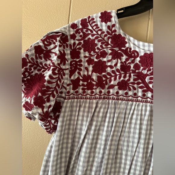 Women’s Gray and White Gingham Dress - Picture 2 of 4